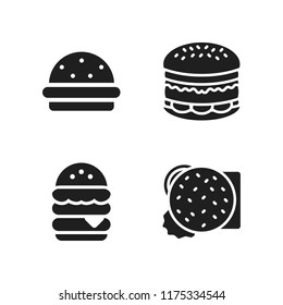 fries icon. 4 fries vector icons set. burger icons for web and design about fries theme