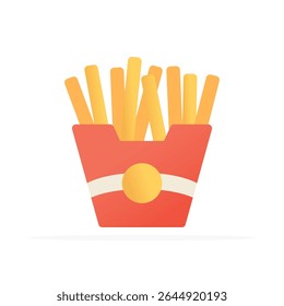 Fries icon, colored flat vector. Modern and minimalist design.