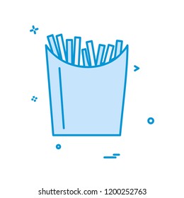 Fries icon design vector