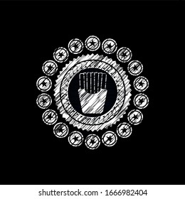 fries icon drawn on a blackboard