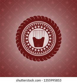 fries icon inside badge with red background