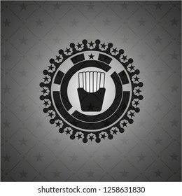fries icon inside black badge