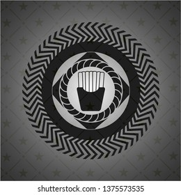 fries icon inside black emblem
