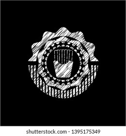 fries icon inside chalkboard emblem