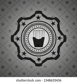 fries icon inside dark badge