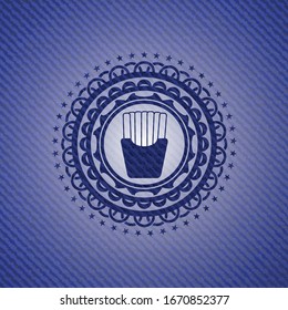 fries icon inside jean background