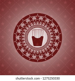 fries icon inside red emblem