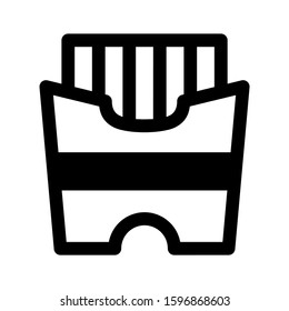 fries icon isolated sign symbol vector illustration - high quality black style vector icons
