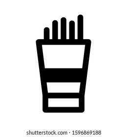 fries icon isolated sign symbol vector illustration - high quality black style vector icons
