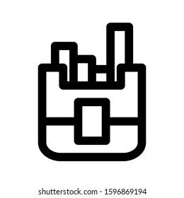fries icon isolated sign symbol vector illustration - high quality black style vector icons
