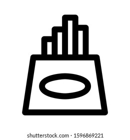 fries icon isolated sign symbol vector illustration - high quality black style vector icons
