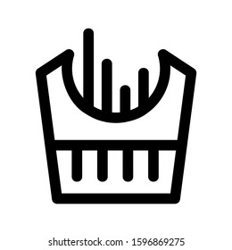 fries icon isolated sign symbol vector illustration - high quality black style vector icons
