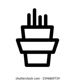 fries icon isolated sign symbol vector illustration - high quality black style vector icons
