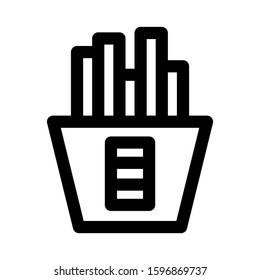 fries icon isolated sign symbol vector illustration - high quality black style vector icons

