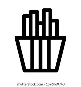 fries icon isolated sign symbol vector illustration - high quality black style vector icons
