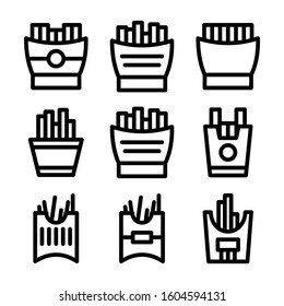 fries icon isolated sign symbol vector illustration - Collection of high quality black style vector icons
