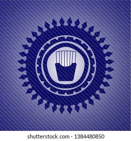 fries icon with jean texture