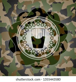 fries icon on camo pattern