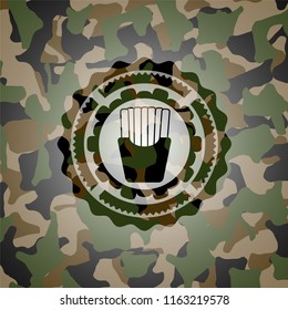 fries icon on camo texture