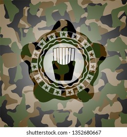 fries icon on camo texture
