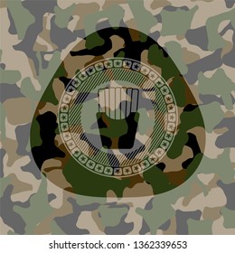 fries icon on camo texture