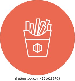 Fries Icon Symbol Art Sign