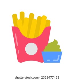 Icono de Fries en vector. Ilustración