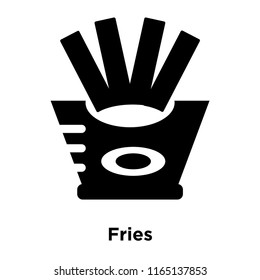 Fries icon vector isolated on white background, Fries transparent sign , food and fruit symbols