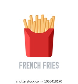 Fries icon vector. Fries sign on white background. Fries icon for web and app