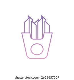 Fries Icon vector stock illustration