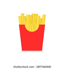 Fries illustration. Vector in flat design