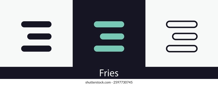 Fries menu icon for navigation button.