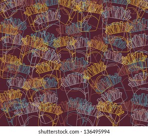 fries pattern background line