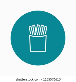 fries potato icon vector
