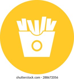 Fries, snack, potato icon vector image. Can also be used for eatables, food and drinks. Suitable for use on web apps, mobile apps and print media