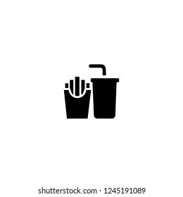 Fries and soft drink icon