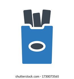 fries vector glyph color icon 