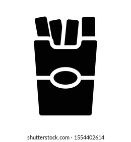 fries vector glyph flat icon