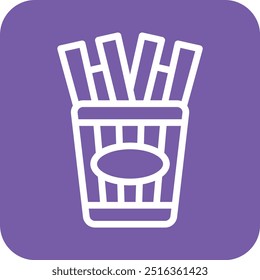 Fries Vector Icon Design Illustration