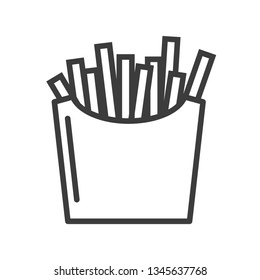 Fries vector icon in modern flat style isolated. Fries can support is good for your web design.