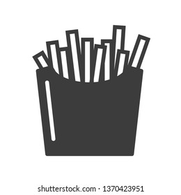 Fries vector icon in modern flat style isolated. Fries can support is good for your web design.
