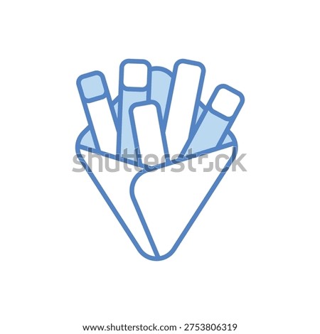 Fries vector icon stock illustration