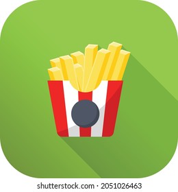 fries Vector illustration on a transparent background. Premium quality symbols. Vector Line Flat color  icon for concept and graphic design.