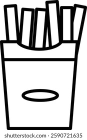 Fries Vector Line Icon Design