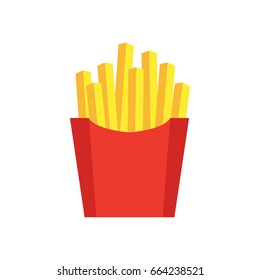 Fries Vector on white background.