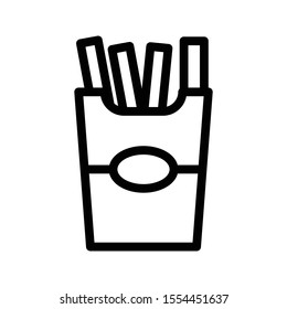 fries vector thin line icon