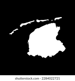 Friesland province of the Netherlands. Vector illustration.