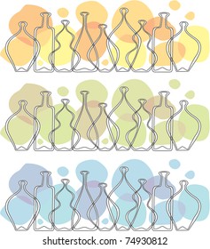 frieze glass bottle