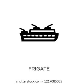 Frigate icon. Frigate symbol design from Nautical collection. Simple element vector illustration on white background.