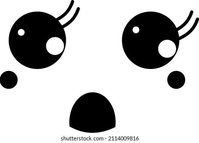 Fright emoji, illustration, vector on a white background.